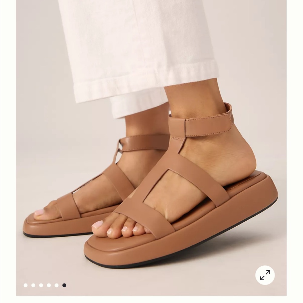 Jeffrey Campbell Tan Platform Strappy Sandals